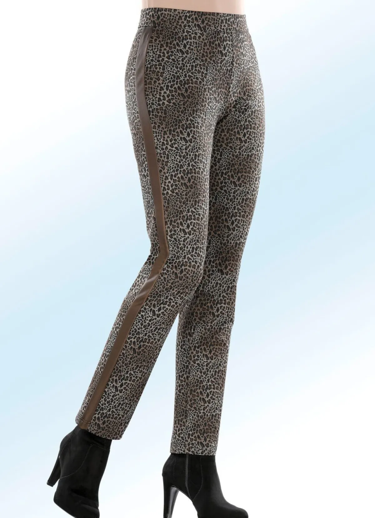 Discount KLAUS MODELLE MADE IN GERMANY Hose in aktueller Leo-Dessinierung BRAUN-SCHWARZ