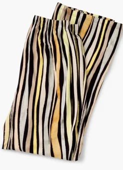 New KLAUS MODELLE MADE IN GERMANY Hose in aparter Streifendessinierung SCHWARZ-BUNT