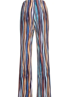Sale KLAUS MODELLE MADE IN GERMANY Hose in aparter Streifendessinierung MARINE-BUNT