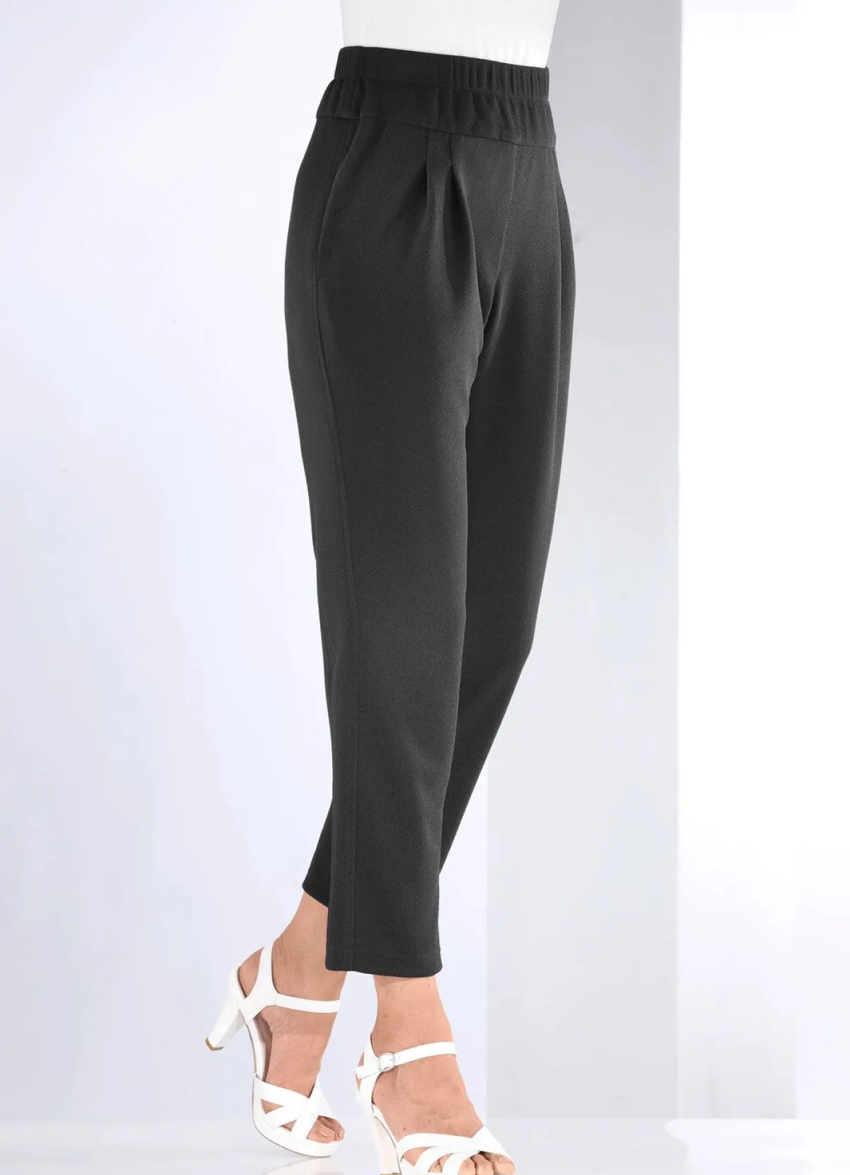 Outlet BADER Hose in bequemer Schlupfform SCHWARZ