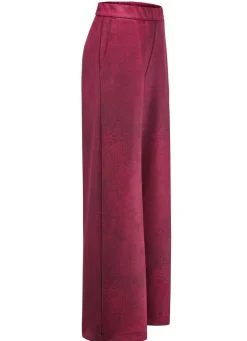 Outlet KLAUS MODELLE MADE IN GERMANY Hose in bequemer Weite BORDEAUX