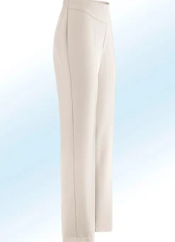 Hot KLAUS MODELLE MADE IN GERMANY Hose in eleganter Schnittführung HELLBEIGE
