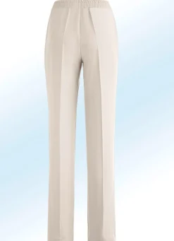 Hot KLAUS MODELLE MADE IN GERMANY Hose in eleganter Schnittführung HELLBEIGE
