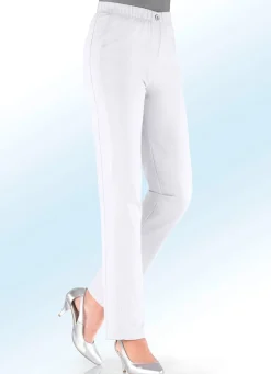 Outlet KLAUS MODELLE MADE IN GERMANY Hose in Jeans-Optik WEISS