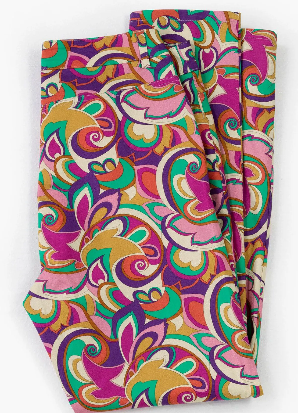 Online BADER Hose in Knöchellänge mit farbbrillantem Druck FUCHSIA-GRÜN