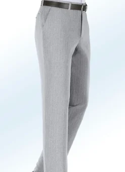 Clearance KLAUS MODELLE MADE IN GERMANY Hose in Leinenoptik in 2 Farben HELLGRAU MELIERT