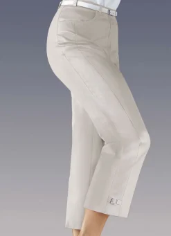 KLAUS MODELLE MADE IN GERMANY Hose in 7/8 Länge HELLBEIGE