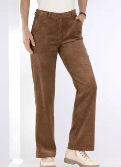Online KLAUS MODELLE MADE IN GERMANY Hose in modischer Weite COGNAC