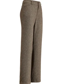 Discount KLAUS MODELLE MADE IN GERMANY Hose in modischer Weite MITTELBRAUN MEL.