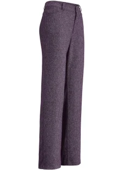 Sale KLAUS MODELLE MADE IN GERMANY Hose in modischer Weite BROMBEER MEL.