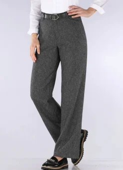 Hot KLAUS MODELLE MADE IN GERMANY Hose in modischer Weite ANTHRAZIT MEL.