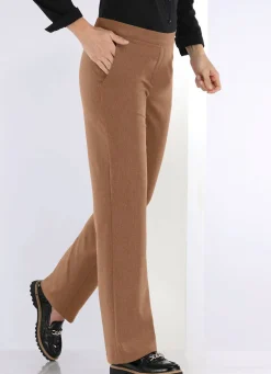 Clearance KLAUS MODELLE MADE IN GERMANY Hose in modischer Weite CAMEL