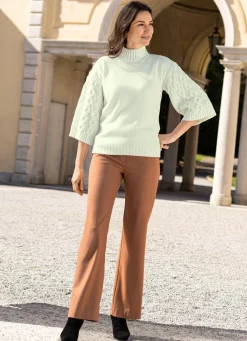 Clearance KLAUS MODELLE MADE IN GERMANY Hose in modischer Weite CAMEL