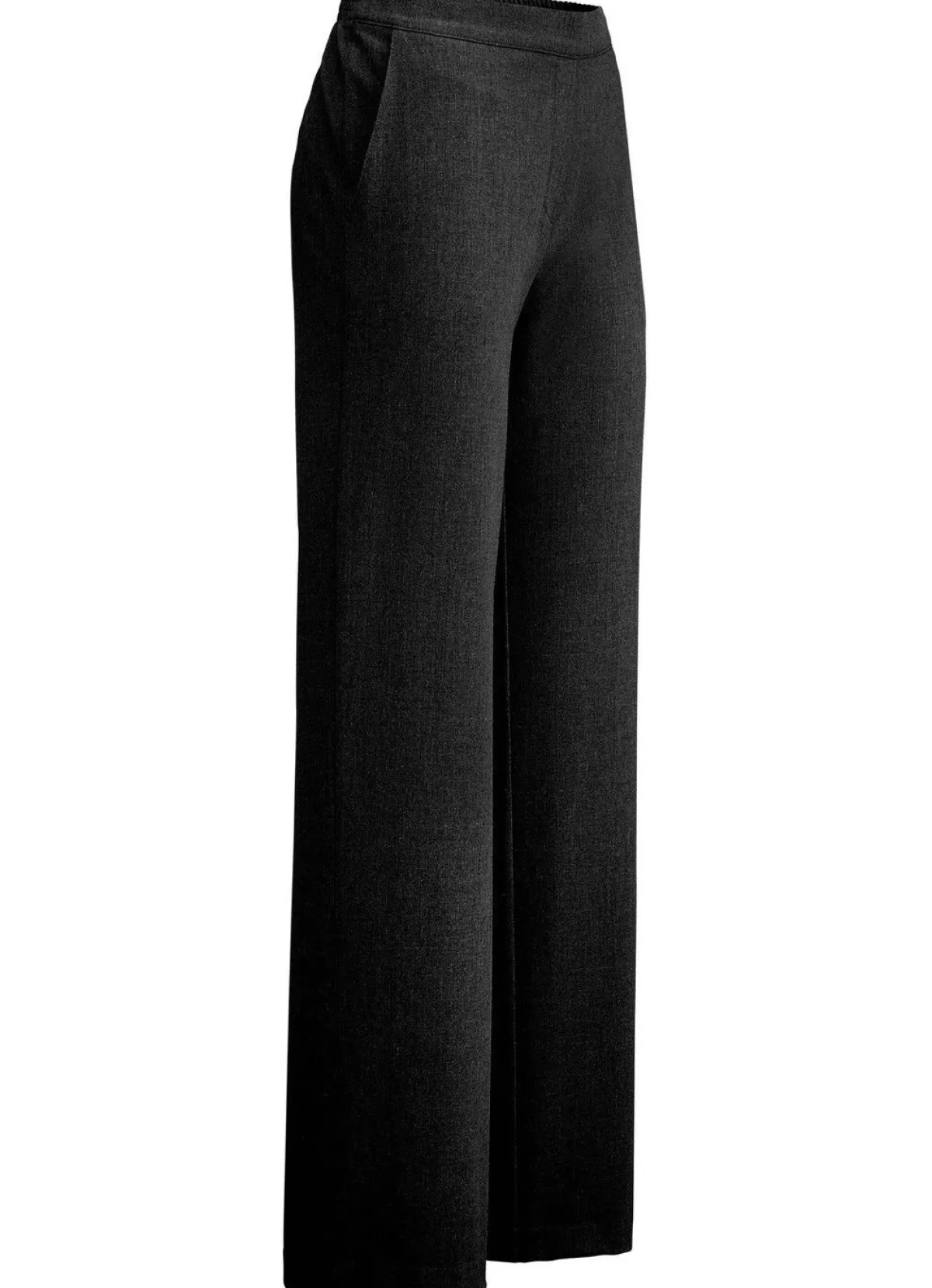 Hot KLAUS MODELLE MADE IN GERMANY Hose in modischer Weite SCHWARZ