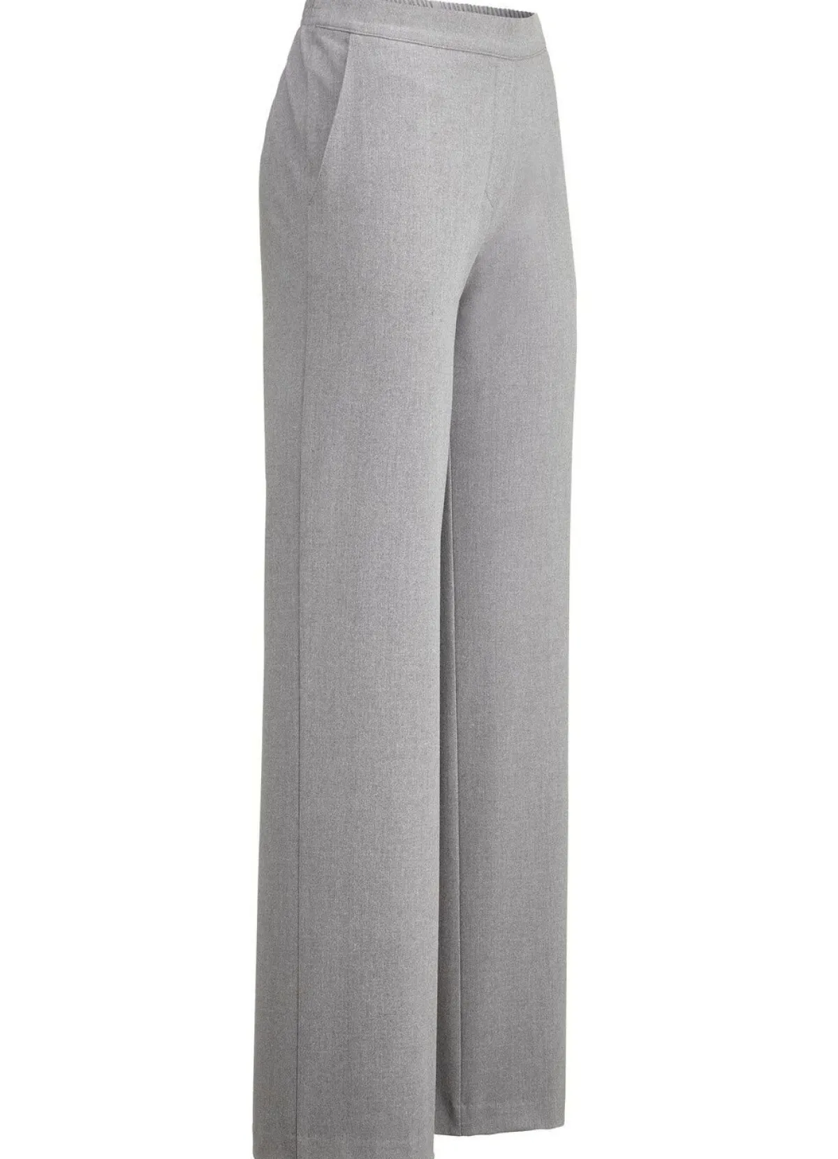 KLAUS MODELLE MADE IN GERMANY Hose in modischer Weite HELLGRAU MEL.