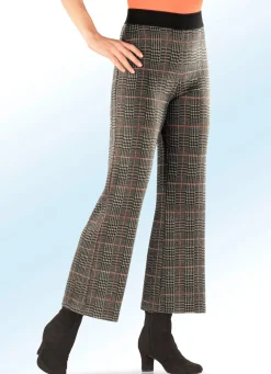 Best BADER Hose in modisch verkürzter Länge CAMEL-SCHWARZ-ROT