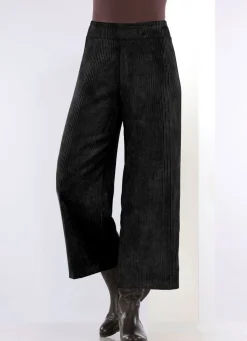 KLAUS MODELLE MADE IN GERMANY Hose in modisch verkürzter Länge SCHWARZ