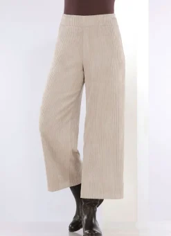 Hot KLAUS MODELLE MADE IN GERMANY Hose in modisch verkürzter Länge HELLBEIGE