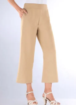 Sale KLAUS MODELLE MADE IN GERMANY Hose in modisch verkürzter Länge BEIGE MELANGE