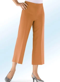 KLAUS MODELLE MADE IN GERMANY Hose in modisch verkürzter Länge CURRY
