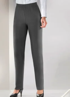 KLAUS MODELLE MADE IN GERMANY Hose in Schlupfform MITTELGRAU