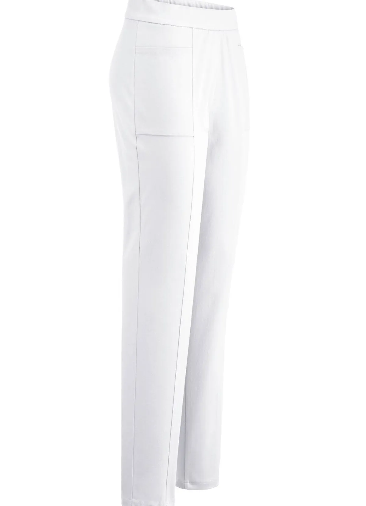 Sale KLAUS MODELLE MADE IN GERMANY Hose mit abgesteppten Teilungsnähten WEISS