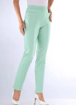 Sale KLAUS MODELLE MADE IN GERMANY Hose mit abgesteppten Teilungsnähten MINT