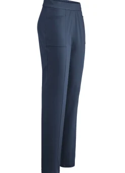 New KLAUS MODELLE MADE IN GERMANY Hose mit abgesteppten Teilungsnähten MARINE