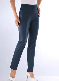 New KLAUS MODELLE MADE IN GERMANY Hose mit abgesteppten Teilungsnähten MARINE