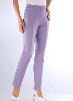 Sale KLAUS MODELLE MADE IN GERMANY Hose mit abgesteppten Teilungsnähten LAVENDEL