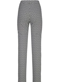 Best KLAUS MODELLE MADE IN GERMANY Hose mit aktueller Dessinierung SCHWARZ-ECRU