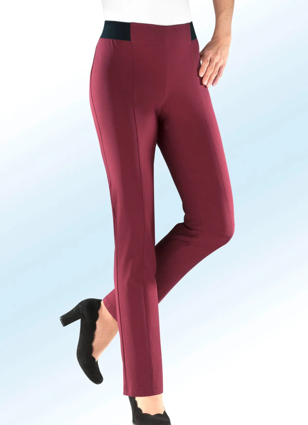 Sale BADER Hose mit angenehm weicher, wärmender Innenseite bordeaux