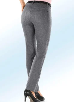 Clearance ASCARI Hose mit angenehm weicher, wärmender Innenseite MITTELGRAU MEL.