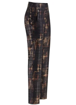 Discount BADER Hose mit angeschnittenem Bund SCHWARZ-KUPFERFARBEN