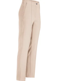 Hot KLAUS MODELLE MADE IN GERMANY Hose mit angeschnittenem Bund BEIGE