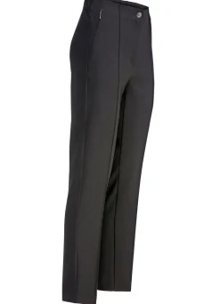 Outlet KLAUS MODELLE MADE IN GERMANY Hose mit angeschnittenem Bund SCHWARZ