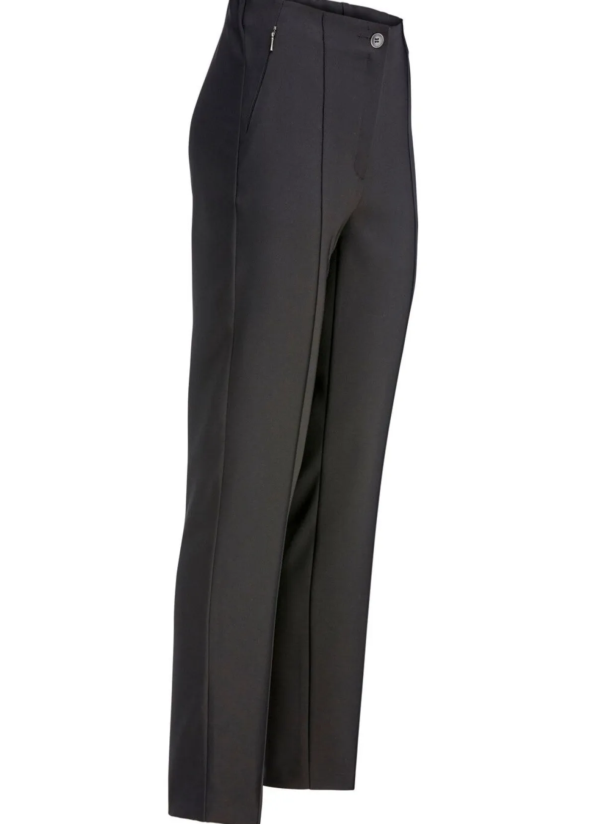 Outlet KLAUS MODELLE MADE IN GERMANY Hose mit angeschnittenem Bund SCHWARZ