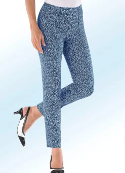 KLAUS MODELLE MADE IN GERMANY Hose mit ausdrucksstarker Dessinierung MARINE-WEISS