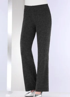 Clearance KLAUS MODELLE MADE IN GERMANY Hose mit edel funkelndem Glanzgarn SCHWARZ