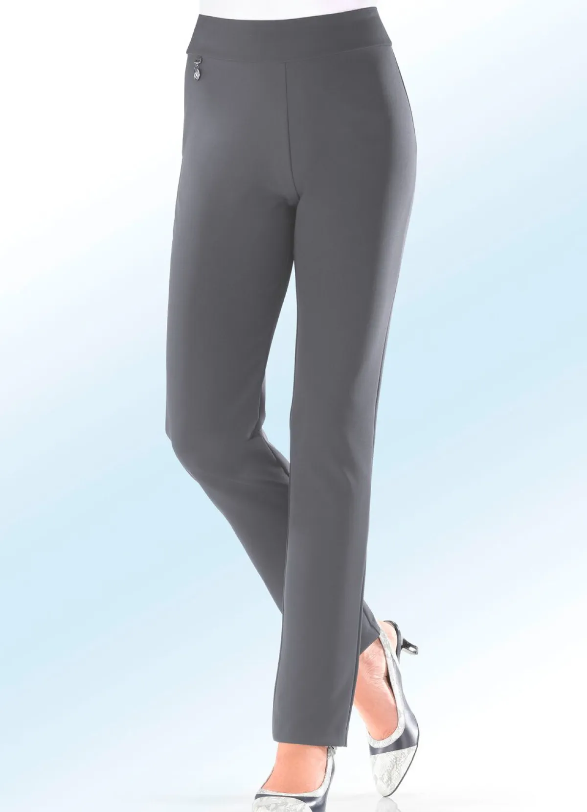 Outlet KLAUS MODELLE MADE IN GERMANY Hose mit eingearbeitetem Shaping-Einsatz MITTELGRAU