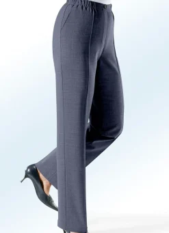 Outlet BADER Hose mit eingearbeiteter Tresortasche RAUCHBLAU MEL.