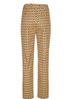 New BADER Hose mit farbbrillantem Druck BRAUN-TERRAKOTTA