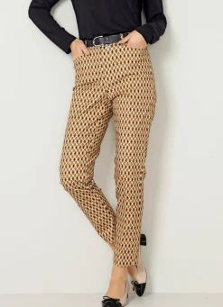 New BADER Hose mit farbbrillantem Druck BRAUN-TERRAKOTTA