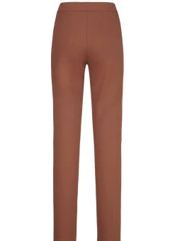 Outlet KLAUS MODELLE MADE IN GERMANY Hose mit figurgünstiger Teilungsnaht COGNAC