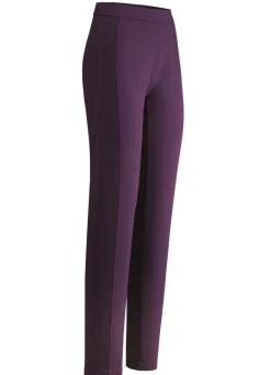 Clearance KLAUS MODELLE MADE IN GERMANY Hose mit figurgünstiger Teilungsnaht BROMBEER