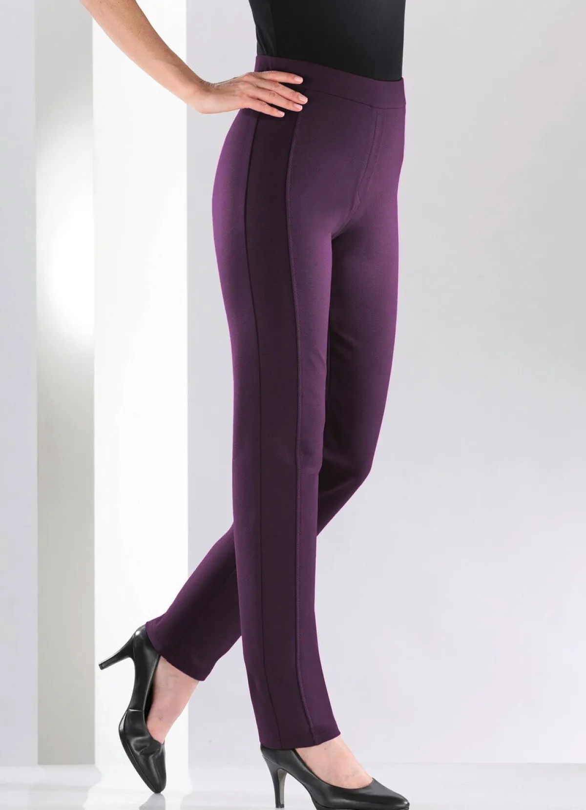 Best KLAUS MODELLE MADE IN GERMANY Hose mit figurgünstiger Teilungsnaht ROT
