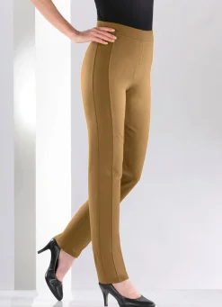 Best KLAUS MODELLE MADE IN GERMANY Hose mit figurgünstiger Teilungsnaht CAMEL