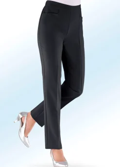 Best KLAUS MODELLE MADE IN GERMANY Hose mit funkelndem Perlen- und Glitzersteinchenbesatz SCHWARZ