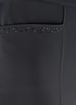 Best KLAUS MODELLE MADE IN GERMANY Hose mit funkelndem Perlen- und Glitzersteinchenbesatz SCHWARZ