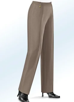 Best BADER Hose mit leicht ausgestellter Fußweite MITTELBRAUN